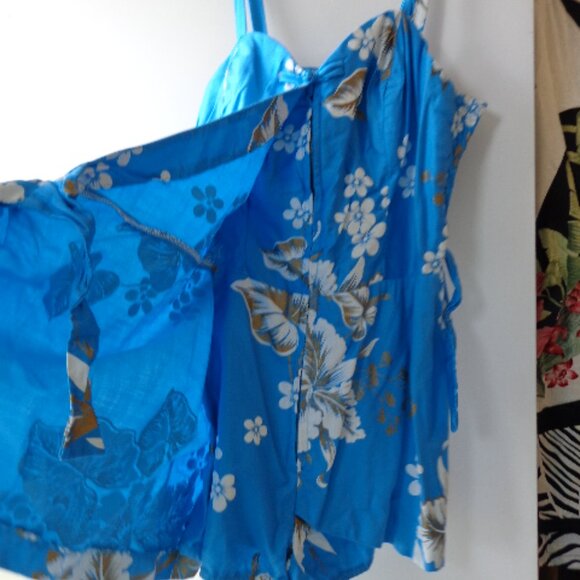 NOS Vtg Hawaiian 60s Paradise Hawaii Smocked Romper Robe Beach Summer Set As Is - Picture 2 of 16